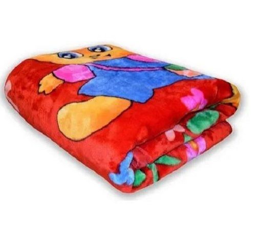 Multcolor 60X40 Inch Printed Rectangular Flannel Blanket For Baby