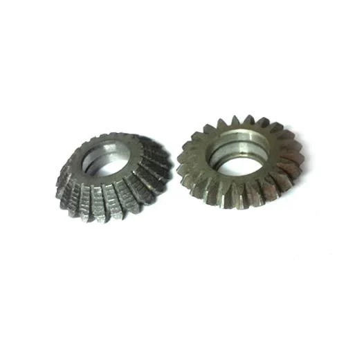 Grey 6X6 Inches Forged Helical Gear Tooth Profile Vertical Direction Steel Bevel Gear