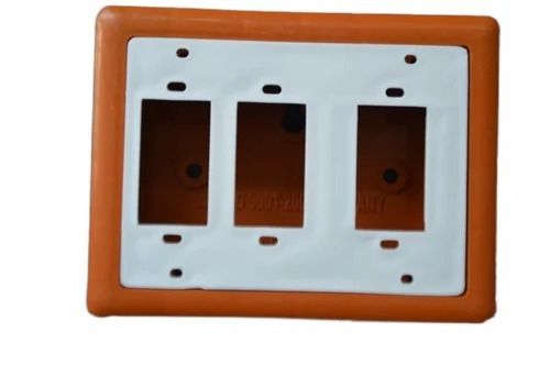 White And Brown 7X2X4 Inch 80 Gram Rectangular Plastic Electric Switch Board 