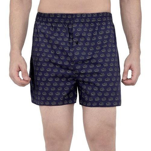 Cotton Printed Boxer For Mens - Color: Blue