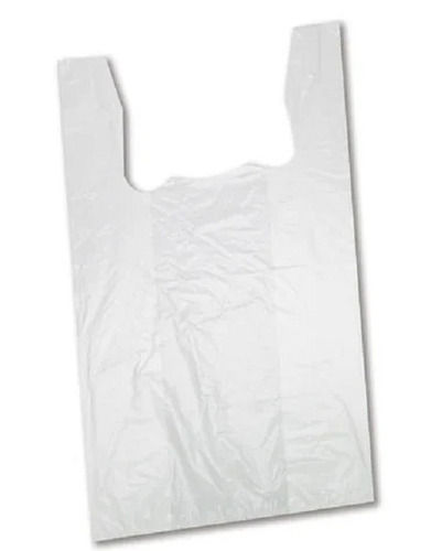 White Hot Stamping Plain Hm Polythene Carry Bag For Packaging