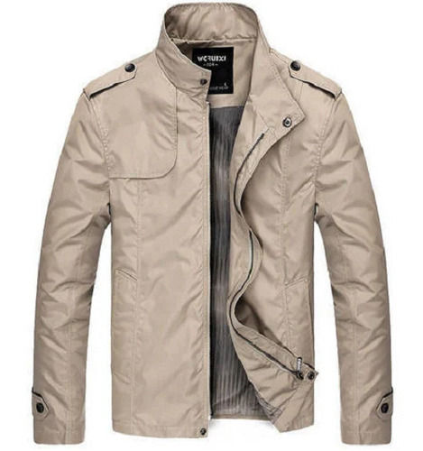 Brown Party Wear Full Sleeves Plain Fashion Leather Jackets For Men 