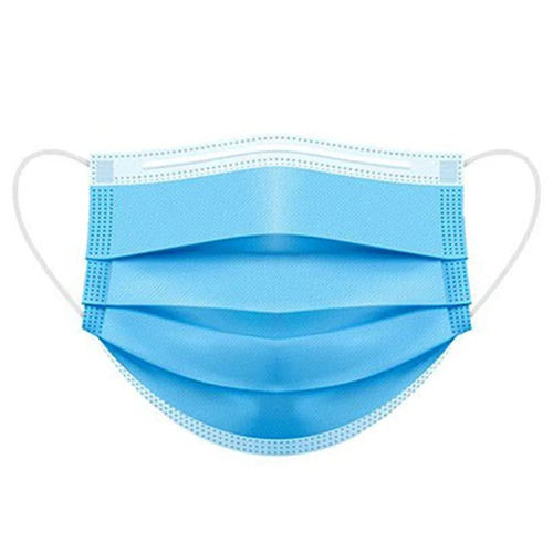 Protection From Virus And Disposable Plain Non Woven 3 Ply Face Mask