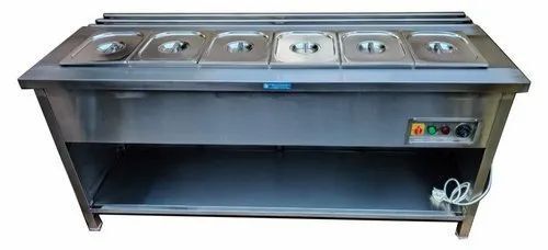 Single Phase Rectangular Stainless Steel Silver Hot Bain Marie For Catering