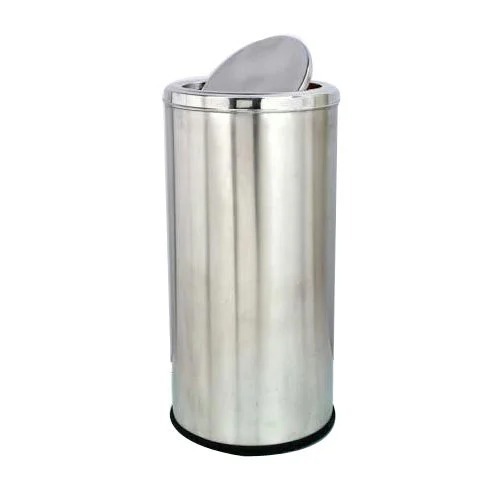 Stainless Steel Dustbin With Swing Lid - Application: Interior