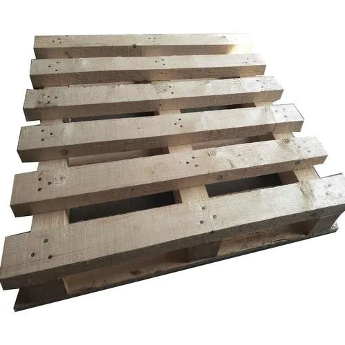 Brown Strong Moisture Resistant Single Deck Euro Iron Wooden Pallets For Commercial