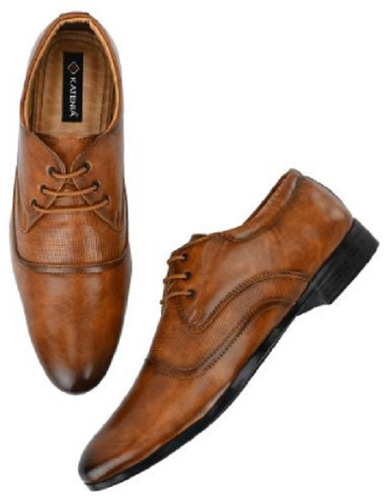 Synthetic Formal Shoes For Men - Color: Brown