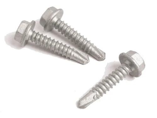 Silver  High Quality Hexagonal Coated Polished Stainless Steel Self Tapping Screws