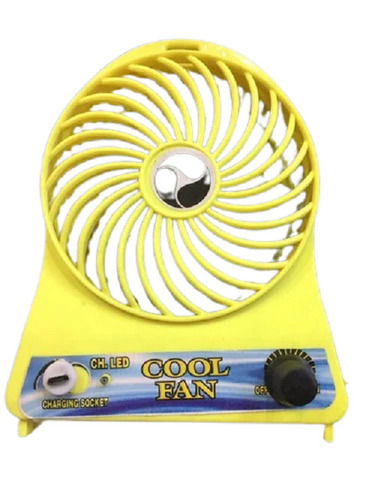 10 Watts Air Cooling Portable Chargeable Battery Plastic Miniature Fan Blade Diameter: 2.5 Inch (In)