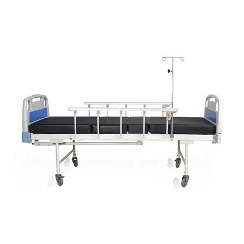 White And Black 1030X1220X990 Mm Foldable Rectangular Stainless Steel Hospital Bed