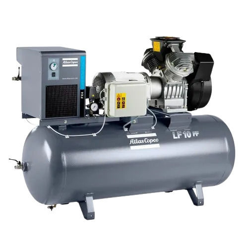 Grey 1495X550X1285 Mm 240 Volts 15 Horsepower Cast Iron Air Compressor