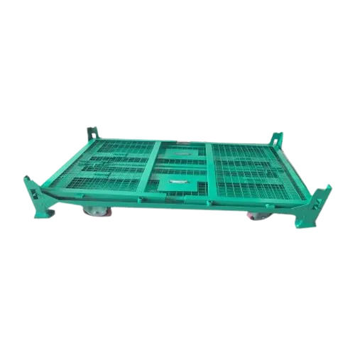 150 Kg Capacity Paint Coated Mild Steel Platform Trolley With Four Wheel