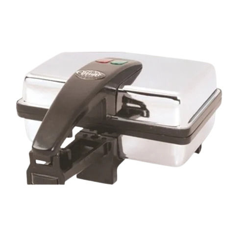 Black 23.5X23.5X8 Cm Electrical High Strength Stainless Steel And Plastic Sandwich Toaster