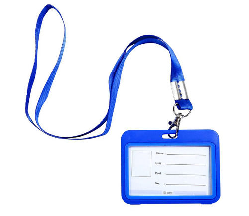 Blue 5X3X5 Inches 7 Mm Thick Smooth Surface Plastic School Id Card