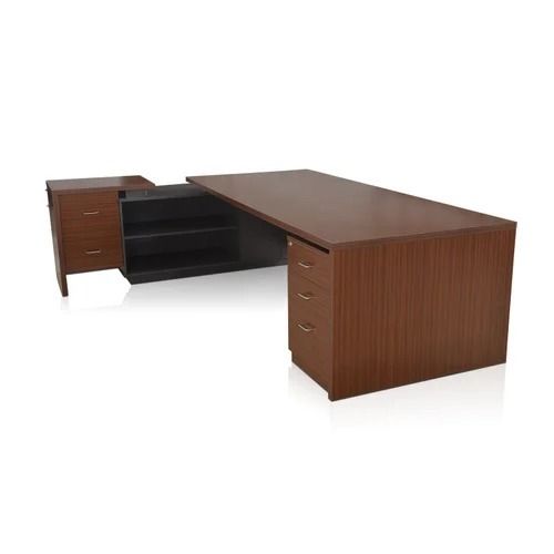 Machine Made 750X2700X2040 Mm Recyclable L Shape Teak Wood Executive Table