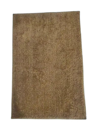 Brown Anti Slip Antibacterial Modern Plain Rectangular Dry Cleaned Cotton Mat 