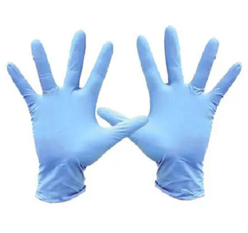 Blue Disposable Full Finger Plain Latex Surgical Gloves