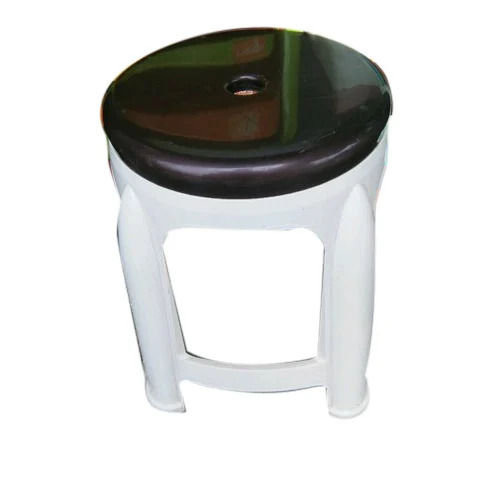 Black Modern Durable Easy To Clean Non Foldable And Non Stackable Pvc Plastic Stools