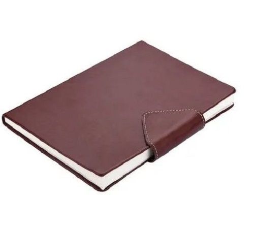 Easy To Clean Sewing Binding Rectangular A4 Plain Leather Paper Diary With 120 Sheets