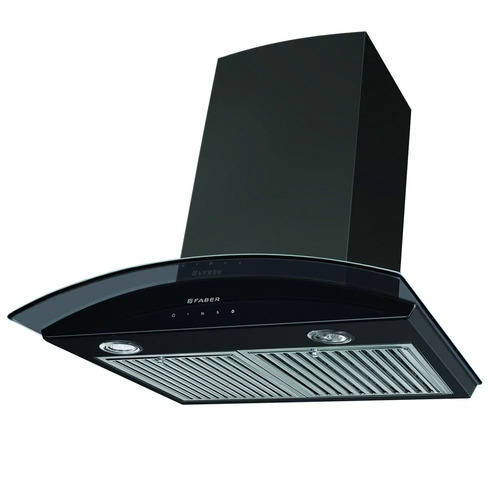Wall Mounted Kitchen Chimney - 60 cm, Polished Grey and Silver Aluminum | 1000 m3/h Exhaust Capacity, 250 W Motor Power, 58 dB Noise Level