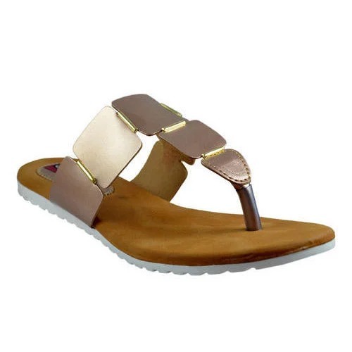 Washable And Non Slip Casual Wear Pu Flat Sandals For Women Pu