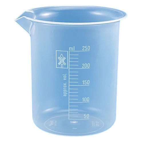 White Wear Resistant Transparent Plastic Beakers For Laboratory Purposes