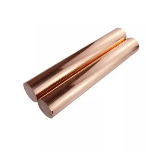 Reddish Brown 3 Meter Long 40 Mm Round Rust Proof Polished Finish Copper Rod