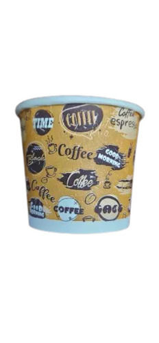 Yellow 50Ml 2.5 Inches Round Printed Paper Coffee Cup For Event And Parties