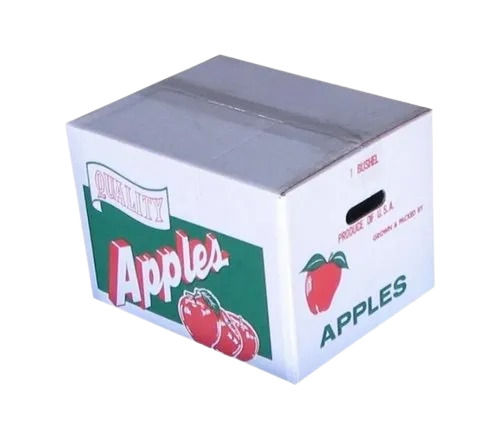 Paper 610X320X320 Mm Multicolor Matte Finish Printed Apple Corrugated Box