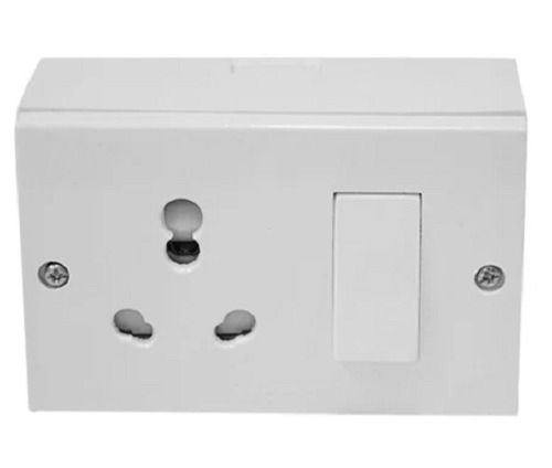 8 Watt Power Rectangular Plastic Polished Switch Box 