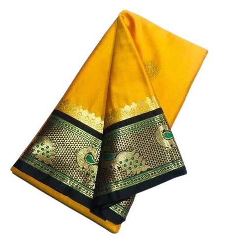 Art Silk Saree With Unstitched Blouse Piece For Party Wear