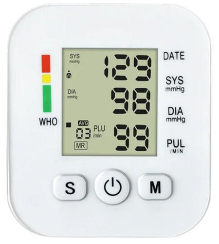 Thermoplastic Resin Body Lcd Display Blood Glucose Monitor For Hospital And Clinic Use Color Code: White