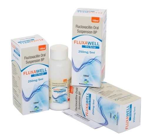 Flucloxacillin Oral Suspension - 125mg/5ml, Medicine Grade Liquid For Treating Bacterial Infections | 100 Ml Capacity, 2-year Shelf Life, Hospital And Clinical Use