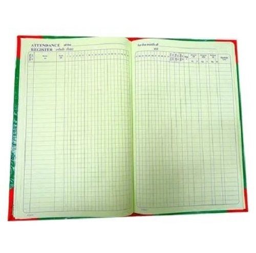 Rectangular Printed Perfect Bound Paper A4 Attendance Register 