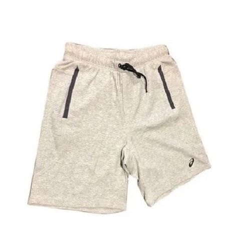 Grey Thigh Length Casual Wear Mens Cotton Shorts