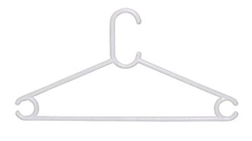 White 15 Inches Long Polypropylene Flat Cloth Hanger 