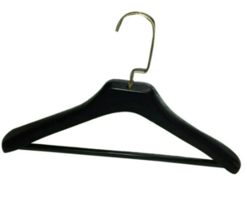 Black 16 Inches Long Slim Line Pvc Plastic Coat Hanger 