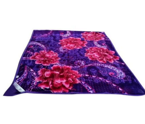 Washable 60X90 Inches Floral Printed Warm And Soft Fleece Blanket