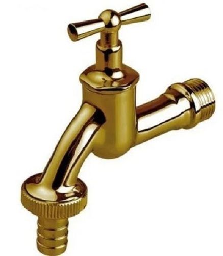 Golden 7 Inch Polished Brass Water Tap For Bathroom