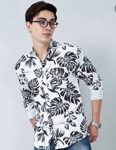 Available In Various Color Printed Cotton Full Sleeves Shirt For Beach Wear