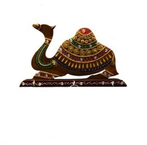 Multicolor Durable Painted Wooden Camel Key Holder For Home Use