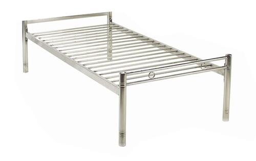 Rectangular Shape Stainless Steel Single Bed For Hostel And Hotel Use