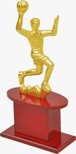 10 Inch Tall Lightweight Casting Brass Artificial Basketball Sports Trophies Weight: 250 Grams (G)