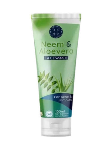 100 Ml Smooth Texture Neem And Aloe Vera Face Wash For Acne And Pimples 
