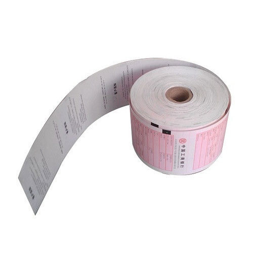 12 Meter Long 1Mm Thick Single Side Mixed Pulp Printed Thermal Paper For Industrial Use  Coating Material: Ink