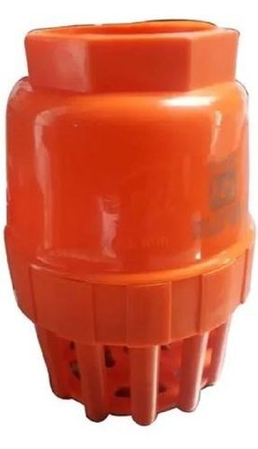 Orange 2 Inch Color Coated Pp Threaded Flap Foot Valve For Plumbing Purpose