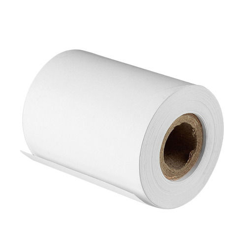 White 40 Meter Long 1Mm Thick Embossing Finish Chemical Pulp Plain Paper Billing Roll 