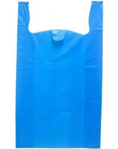 Blue 5 Kg Plain W Cut Handle Plastic Carry Bag