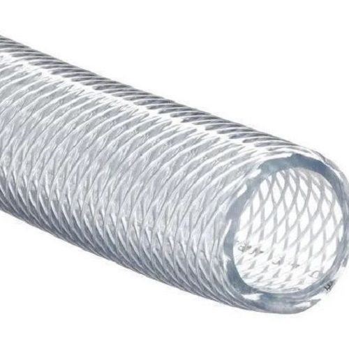 50 Hrc Round Silicone Transparent Braided Hose Inside Diameter: 1 Inch (In)