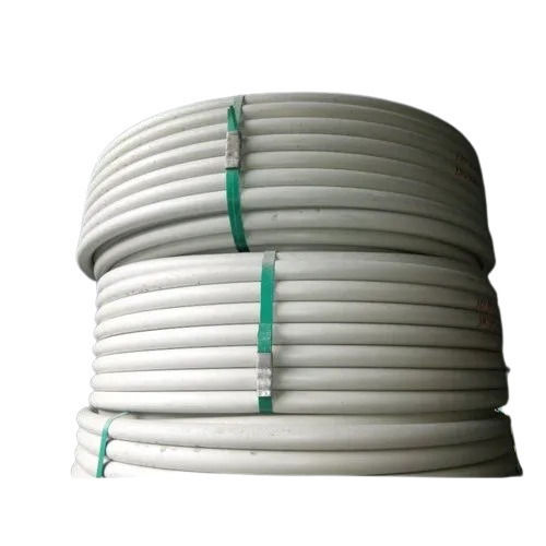 White 50 Meter Long 1.5 Mm Thick Round Polyvinyl Chloride Cable Pipe For Construction